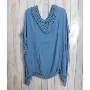 Beach by Exist Women Cover Up Dress Kaftan One Size Blue Beach Wear